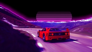 Ferrari F40, Ferrari, Cars, Road, Artist, Artwork, Digital Art, 4K wallpaper