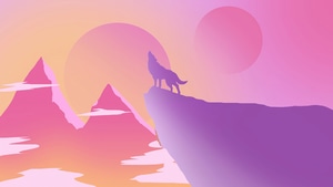 Wolf, Minimalism, Minimalist, Artist, Artwork, Digital Art, Deviantart, 4K wallpaper