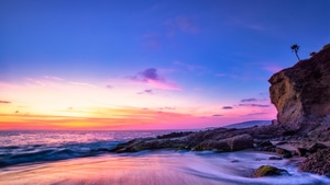 Beach, Seascape, Long Exposure, Nature, 4K wallpaper