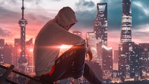 Hoodie, Alone, Artist, Artwork, Digital Art, 4K wallpaper