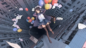 Falling, Anime Girl, Anime, Artist, Artwork, Digital Art, 4K wallpaper