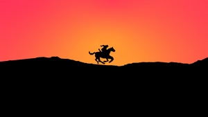 Horse, Minimalism, Minimalist, Artist, Artwork, Digital Art, Sunset, 4K wallpaper