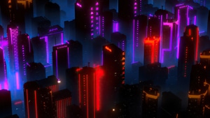 Neon, Buildings, Artist, Artwork, Digital Art, 4K wallpaper