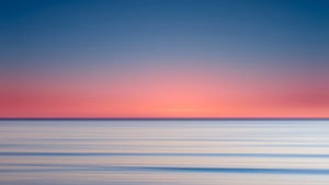 Sunset, Long exposure, Ocean, Horizon, 4K wallpaper