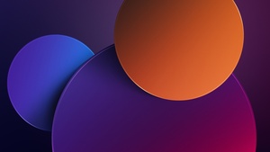 Colorful, Circles, Gradient background, 4K wallpaper