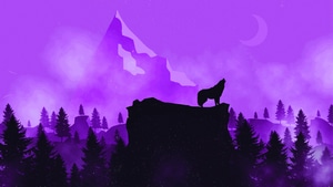 Fox, Minimalism, Minimalist, Artist, Artwork, Digital Art, Purple, 4K wallpaper