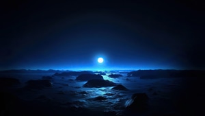 Moon, Night, Artist, Artwork, Digital Art, 4K wallpaper