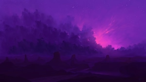 Evening, Pink, Dark, Road, Stars, Artist, Artwork, Digital Art, Deviantart, 4K wallpaper