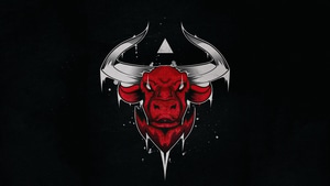 Bull, Minimalism, Minimalist, Artist, Artwork, Digital Art, Dark, Black, 4K wallpaper