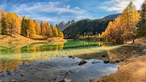 Autumn, Lake, Nature, Switzerland, 4K wallpaper