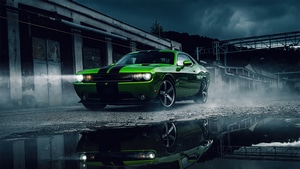 Dodge Challenger, Cars, Behance, 4K wallpaper