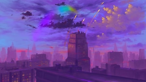 Buildings, Twilight, Artist, Artwork, Digital Art, Deviantart, 4K wallpaper