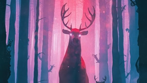 Reindeer, Artist, Artwork, Digital Art, 4K wallpaper