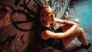 Girls, Model, Sunglasses, 4K wallpaper
