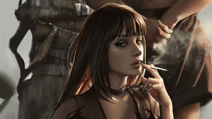 Artist, Artwork, Digital Art, Artstation, Smoking, 4K wallpaper