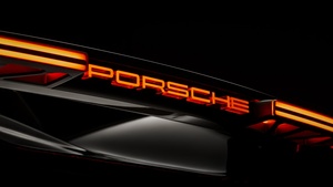 Porsche Mission X, Rear View, Illuminated, Logo, 4K wallpaper