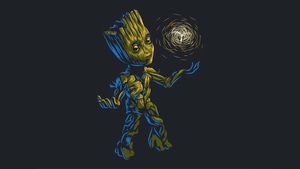 Baby Groot, Superheroes, Artwork, Artist, 4K wallpaper