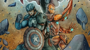Captain America, Iron Man, Superheroes, Artwork, Artist, Behance, 4K wallpaper