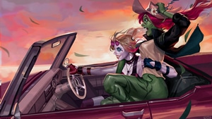Harley Quinn, Poison Ivy, Superheroes, Artwork, 4K wallpaper