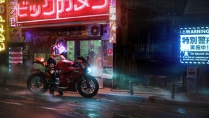 Artist, Artwork, Biker, Cyberpunk, 4K wallpaper