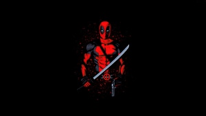 Deadpool, Superheroes, Artwork, Minimalism, 4K wallpaper
