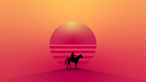 Horse, Warrior, Minimalism, Minimalist, Artist, Artwork, Digital Art, 4K wallpaper