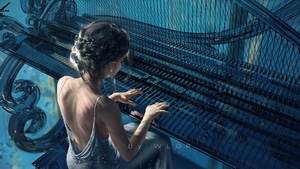 Piano, Artist, Artwork, Digital Art, Artstation, 4K wallpaper