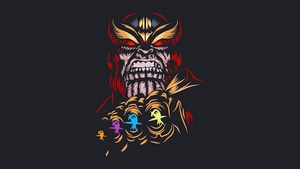 Thanos, Supervillain, Superheroes, Minimalism, Minimalist, Artist, Artwork, Digital Art, 4K wallpaper
