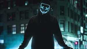 Hoodie, Anonymus, Mask, Artist, Artwork, Digital Art, 4K wallpaper