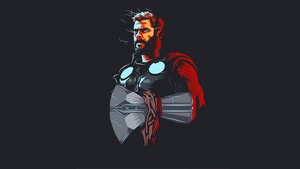 Thor, Superheroes, Artwork, Artist, Minimalism, 4K wallpaper