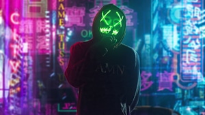 Hoodie, Mask, Artist, Artwork, Digital Art, 4K wallpaper
