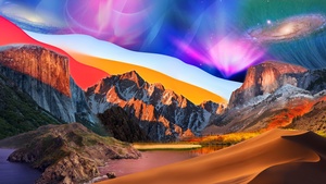 macOS, Fusion, macOS Big Sur, Mac OS X, Landscape, Colorful, 4K wallpaper