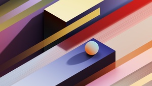 Geometric, Ascension, Colorful abstract, Sphere, 3D Art, Abstract lines, 4K wallpaper