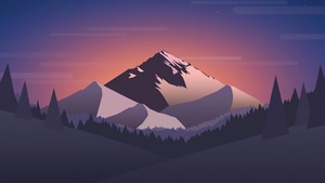 Mountains, Minimalism, Minimalist, Artist, Artwork, Digital Art, 4K wallpaper