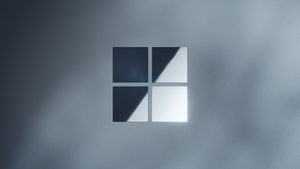 Microsoft Surface Laptop, Windows logo, Grey background, 4K wallpaper