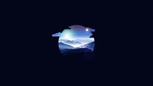Minimalism, Minimalist, Mountains, Artist, Artwork, Digital Art, 4K wallpaper