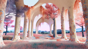 Aesthetic, Outdoor, Modern, Surreal, Archway, 4K wallpaper