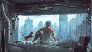 Scifi, Cat, Artist, Artwork, Digital Art, Artstation, 4K wallpaper