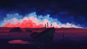 Boat, Artist, Artwork, Digital Art, Deviantart, 4K wallpaper