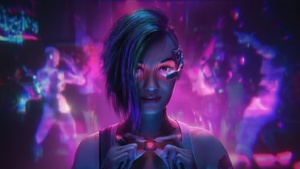 Neon, Judy Alvarez, Cyberpunk 2077, Pink aesthetic, Pink Heart, Love heart, 4K wallpaper