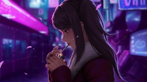 Neon, Smoking, Artist, Artwork, Digital Art, 4K wallpaper