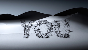 You, Typography, Desert, Silhouette, Stones, 4K wallpaper