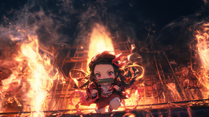 Nezuko Kamado, AI art, Demon Slayer: Kimetsu no Yaiba, 4K wallpaper