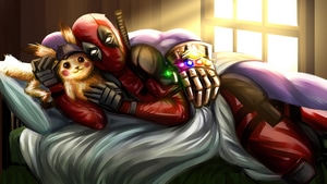 Deadpool, Pokemon, Superheroes, Artwork, Artist, Artstation, 4K wallpaper