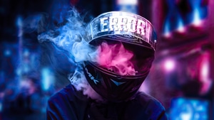 Helmet, Biker, Artist, Artwork, Digital Art, 4K wallpaper