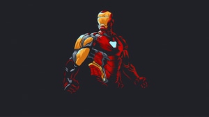 Iron Man, Superheroes, Artwork, Artist, Minimalism, 4K wallpaper