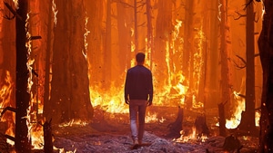 Alone, Forest, Fire, Artist, Artwork, Digital Art, 4K wallpaper