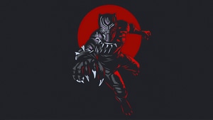 Black Panther, Superheroes, Artwork, Artist, Minimalism, 4K wallpaper