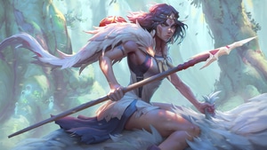 Princess Mononoke, Anime Girl, Anime, Warrior, Artist, Digital Art, Artwork, Artstation, 4K wallpaper