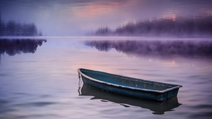 Boat, Nature, Reflection, 4K wallpaper